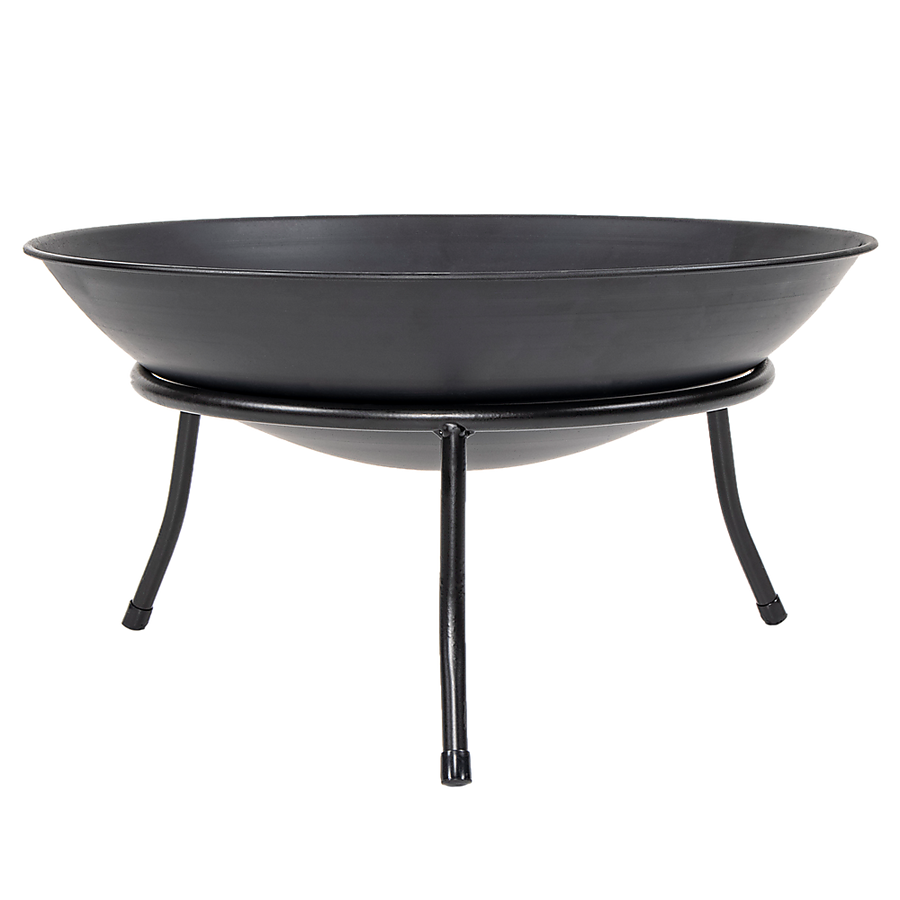 Iron Fire Bowl Traditional Log Fire Pit Outdoor Heating Camp Site Barbecue