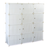 White Cube DIY Shoe Cabinet Rack Storage Portable Stackable Organiser Stand
