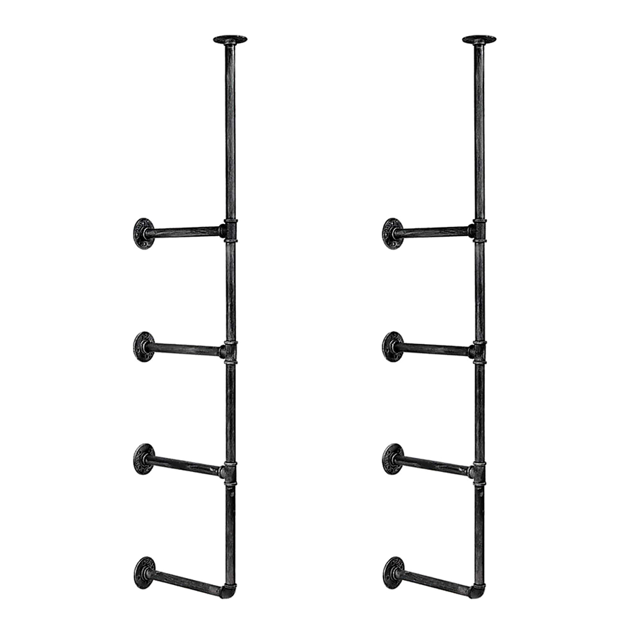 Wall Shelves Display Bookshelf Industrial DIY Pipe Shelf Rustic Brackets