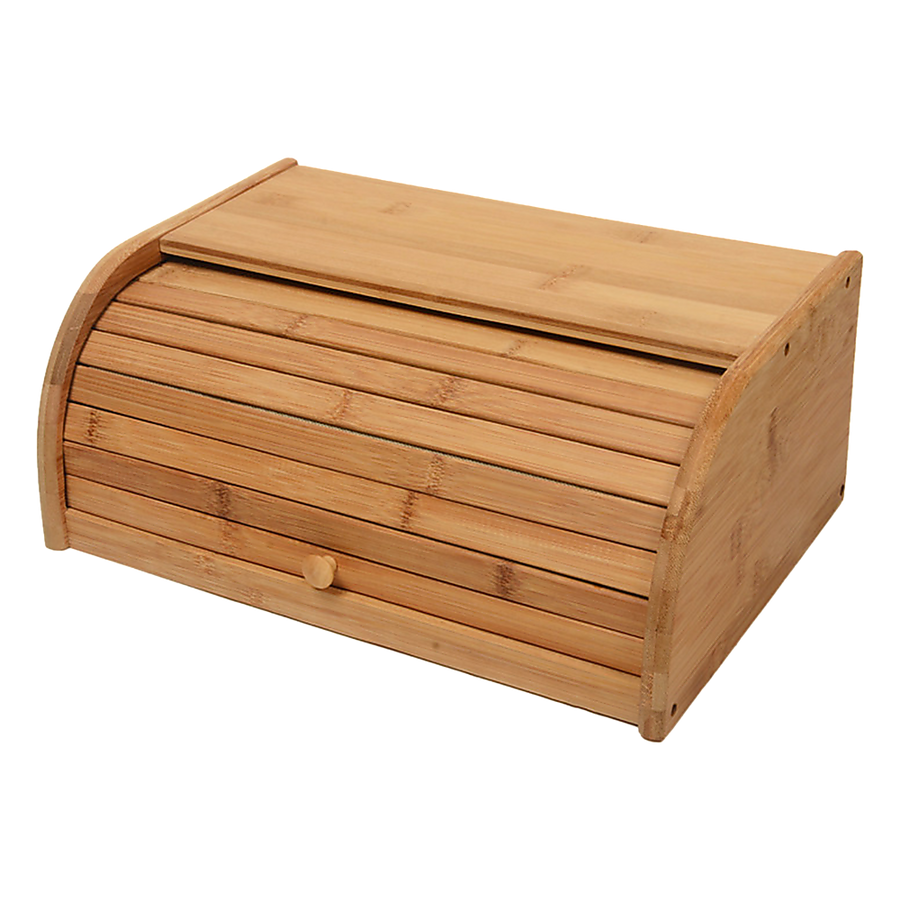 Bamboo Bread Bin Storage Box Kitchen Loaf Pastry Container