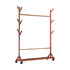 Portable Clothes Rack Coat Garment Stand Bamboo Rail Hanger Airer Closet