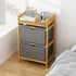 Bamboo Shelf with Storage Hamper – Wooden Organiser with 2 Laundry Bags