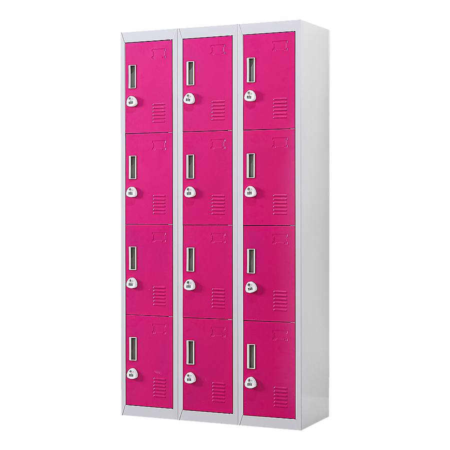 12-Door Locker for Office Gym Shed School Home Storage - 3-Digit Combination Lock