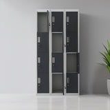 12-Door Locker for Office Gym Shed School Home Storage - Standard Lock with Keys