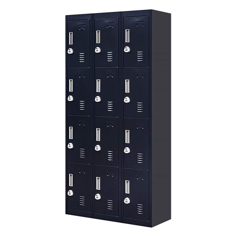 12-Door Locker for Office Gym Shed School Home Storage - 3-Digit Combination Lock