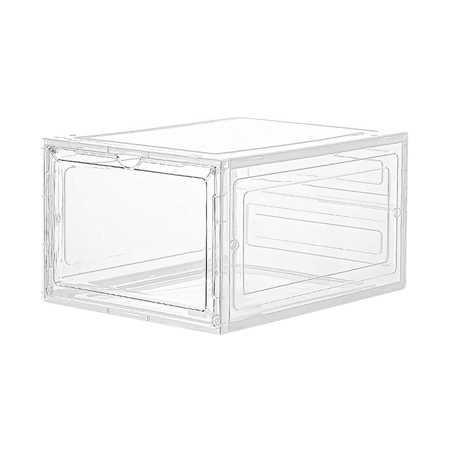 Sneaker Display Case Shoe Storage Organizer Box Stackable Plastic Clear Magnetic