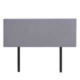 Linen Fabric Double Bed Deluxe Headboard Bedhead - Slate Ash