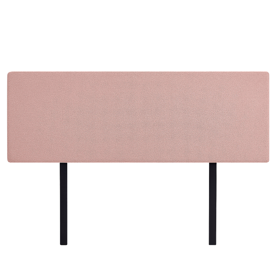 Linen Fabric King Bed Deluxe Headboard Bedhead - Pale Pink