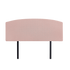 Linen Fabric Double Bed Curved Headboard Bedhead - Pale Pink