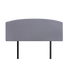 Linen Fabric Double Bed Curved Headboard Bedhead - Slate Ash