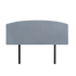 Linen Fabric Double Bed Curved Headboard Bedhead - Berlin Blue