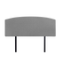 Linen Fabric Double Bed Curved Headboard Bedhead - Night Ash