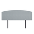 Linen Fabric King Bed Curved Headboard Bedhead - Stone Grey