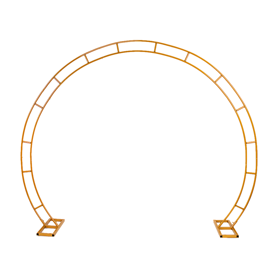 260cm Gold Metal Wedding Arch Round Balloon Birthday Party