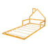 Pine Wood Floor Bed House Frame for Kids and Toddlers