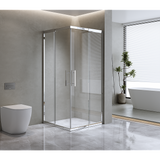 Adjustable 1200x900mm Double Sliding Door Glass Shower Screen in Chrome