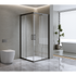 Adjustable 1000x900mm Double Sliding Door Glass Shower Screen in Black