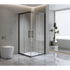 Adjustable 1100x1100mm Double Sliding Door Glass Shower Screen in Black