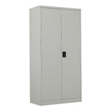 Two-Door Metal Cabinet Shelf Storage for Home Office Gym