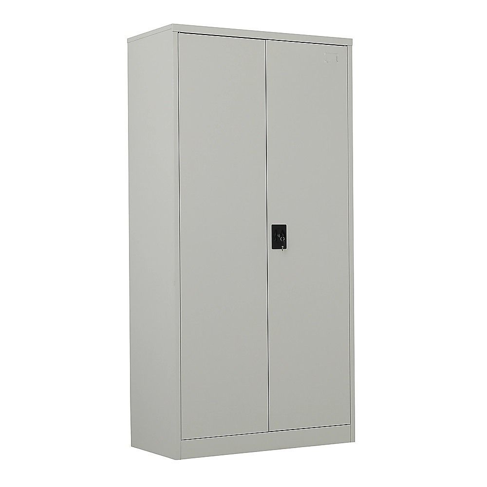 Two-Door Metal Cabinet Shelf Storage for Home Office Gym