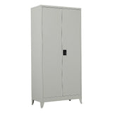 Two-Door Metal Cabinet Shelf Storage for Home Office Gym
