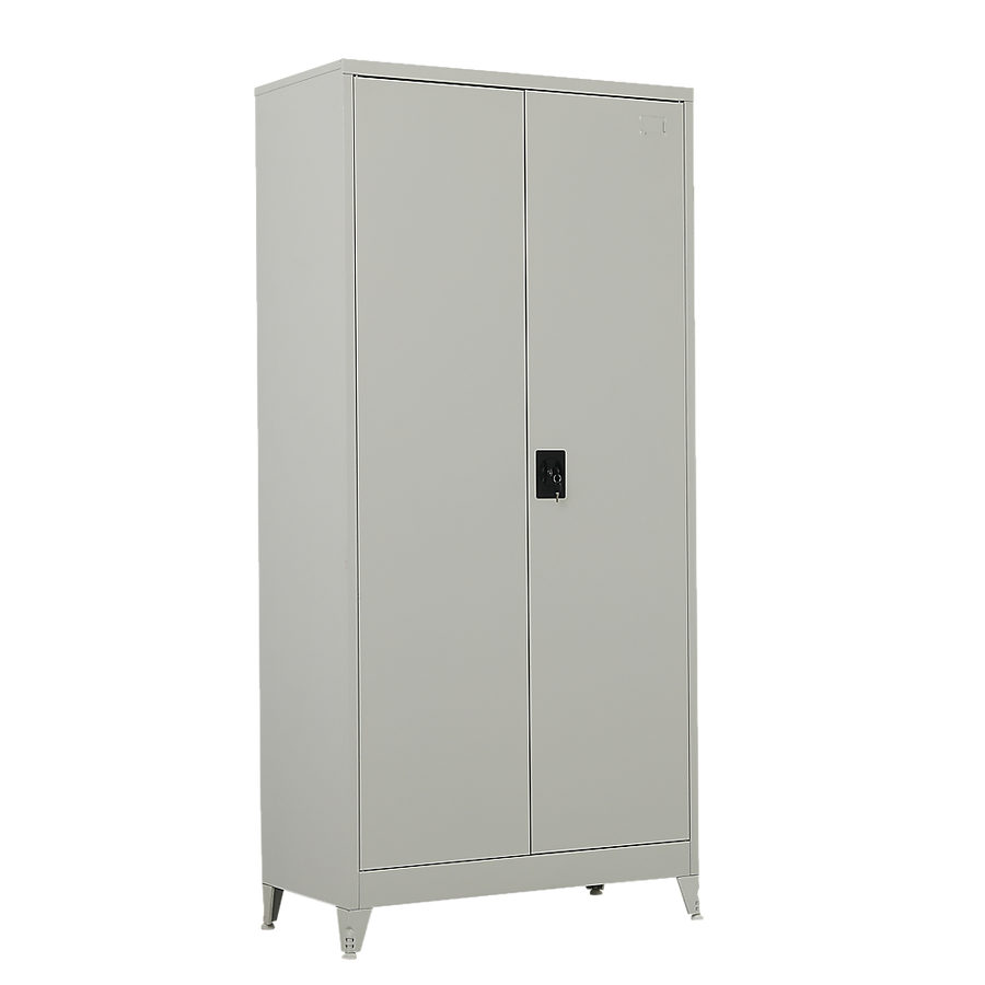 Two-Door Metal Cabinet Shelf Storage for Home Office Gym