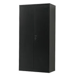 Two-Door Metal Cabinet Shelf Storage for Home Office Gym