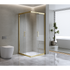 Adjustable 1000x1100mm Double Sliding Door Glass Shower Screen in Gold
