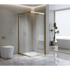 Adjustable 1200x1100mm Double Sliding Door Glass Shower Screen in Gold