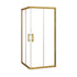 Adjustable 900x900mm Double Sliding Door Glass Shower Screen in Gold