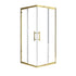 Adjustable 900x1000mm Double Sliding Door Glass Shower Screen in Gold