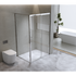 Adjustable 1300x920mm Single Door Corner Sliding Glass Shower Screen in Chrome