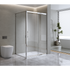 Adjustable 1500x800mm Single Door Corner Sliding Glass Shower Screen in Chrome