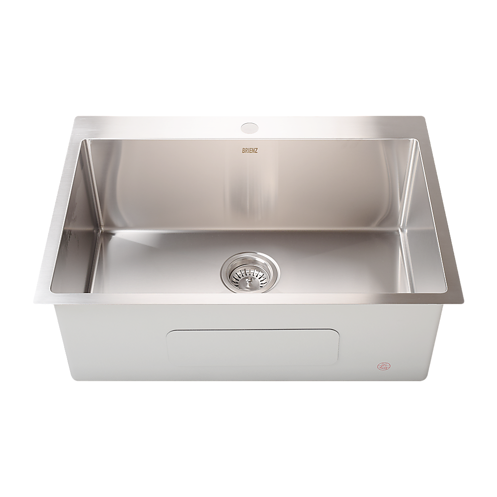 700x500mm Handmade Stainless Steel Undermount / Topmount Kitchen Laundry Sink with Waste
