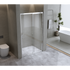 140-150cm Adjustable Wall to Wall Sliding Glass Shower Door in Chrome