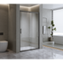 130-140cm Adjustable Wall to Wall Sliding Glass Shower Door in Black
