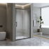 120-130cm Adjustable Wall to Wall Sliding Glass Shower Door in Black