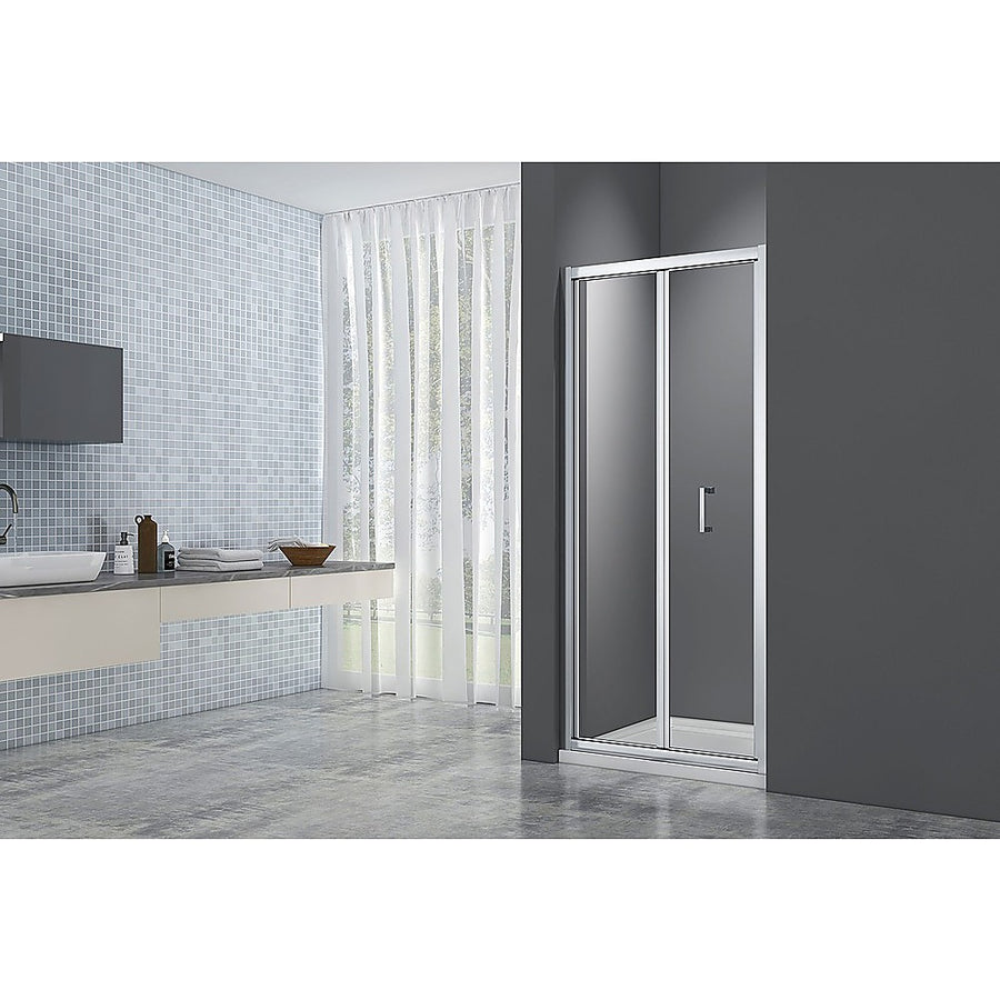 155-170cm Adjustable Wall to Wall Sliding Glass Shower Door in Chrome