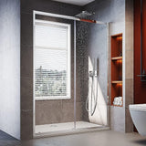 170-185cm Adjustable Wall to Wall Sliding Glass Shower Door in Chrome
