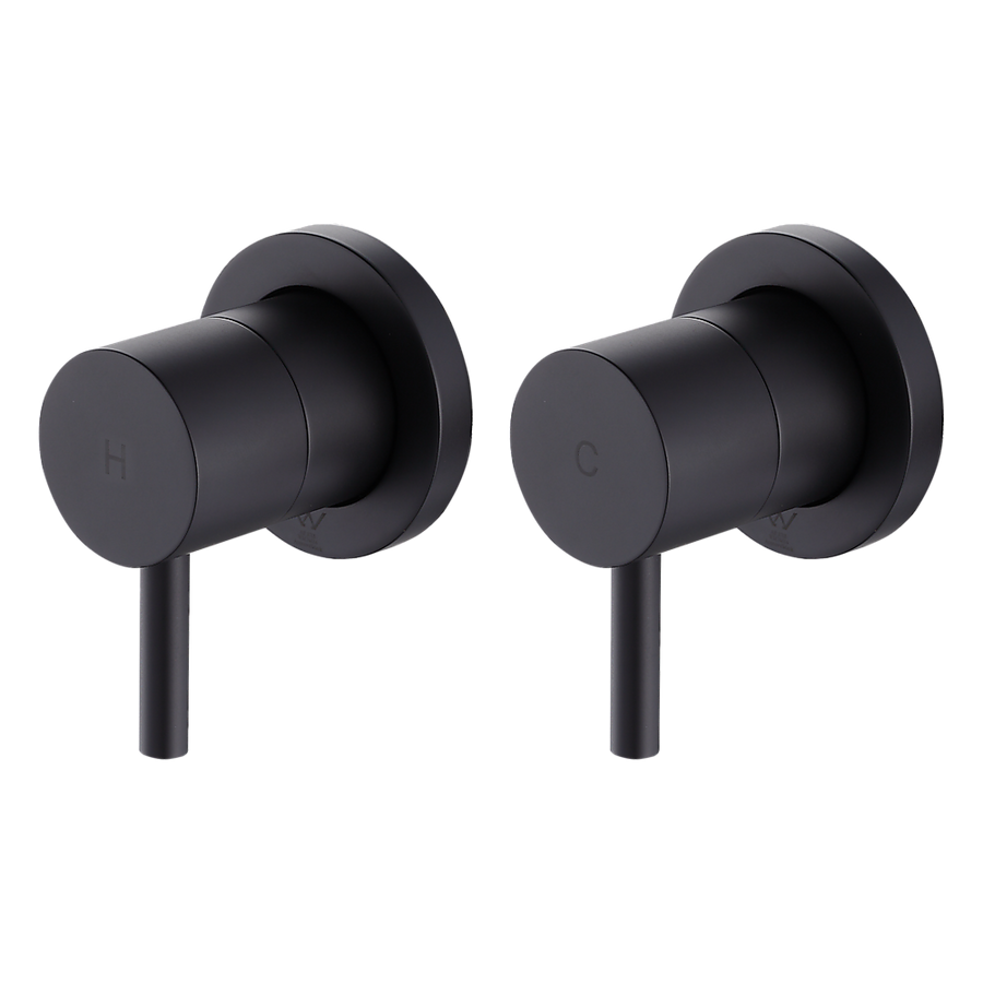 Bathroom Shower Bath Hot and Cold Mixer WATERMARK Certified in Black