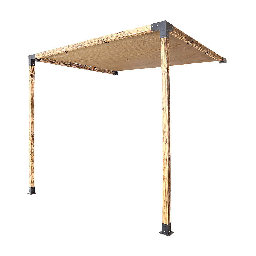 Roof Pergola Gazebo Shed Matte Black Steel Brackets and Coffee Screen DIY Kits
