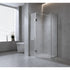 100cm Frameless Diamond Shower Screen – Channels with SS Hinges in Black, Round Handles