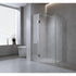 100cm Frameless Diamond Shower Screen with Gold Brackets and Brass Hinges, Square Double Pull Handle