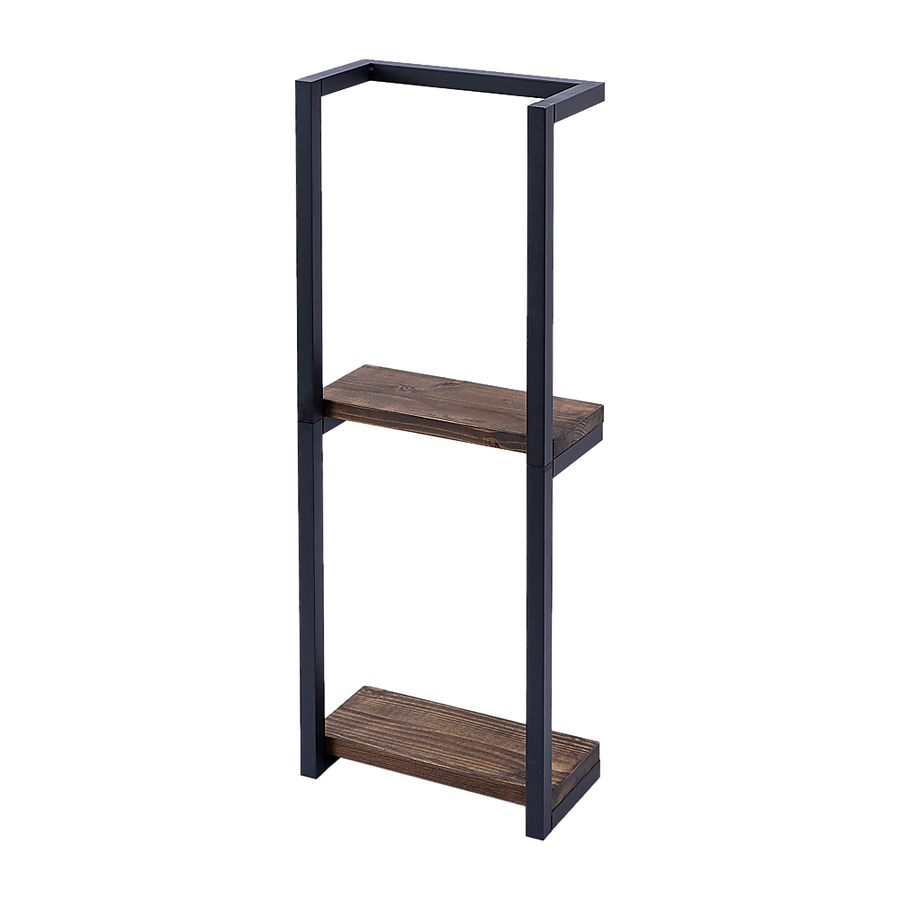 Stylish Bathroom Towel Storage Rack with Wooden Shelves