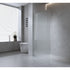70cm Reeded Single Shower Glass Screen with Nickel F-brackets & Square Pole