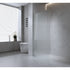 120cm Reeded Glass Shower Screen with Nickel U-Brackets and Round Pole
