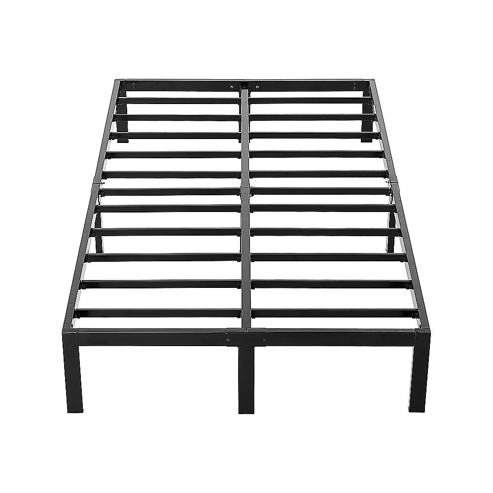 King Single Metal Bed Frame Full Steel Heavy Duty