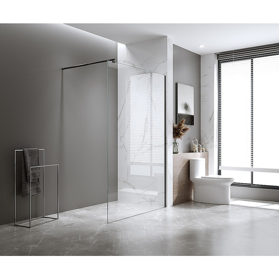 Glass Shower Screen Square Stabilising Pole in Black