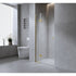 110cm Wall to Wall Frameless Shower Screen with Chrome Channel and SS Hinges , Round Handle