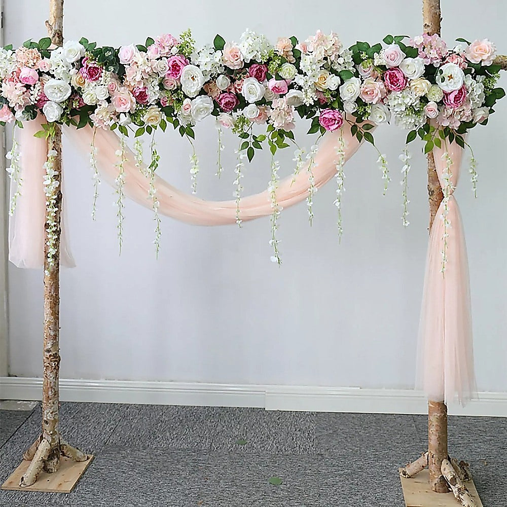 1M Artificial Flower Runner Arrangement Panel Wall Rose DIY Wedding Party DÃ©cor